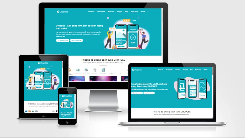 Ảnh chụp giao diện Website dịch vụ Media