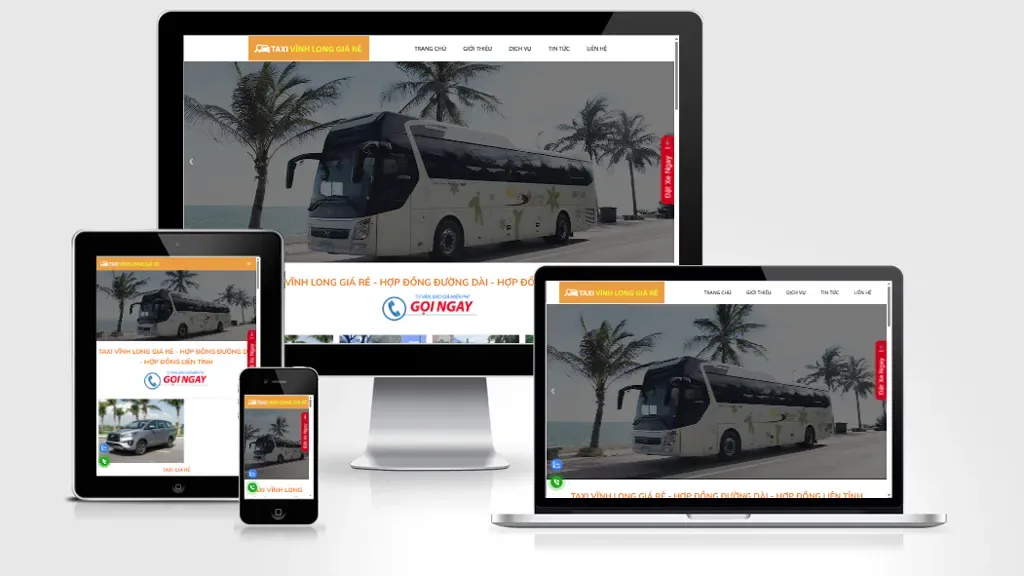 Ảnh chụp giao diện Website dịch vụ taxi 02