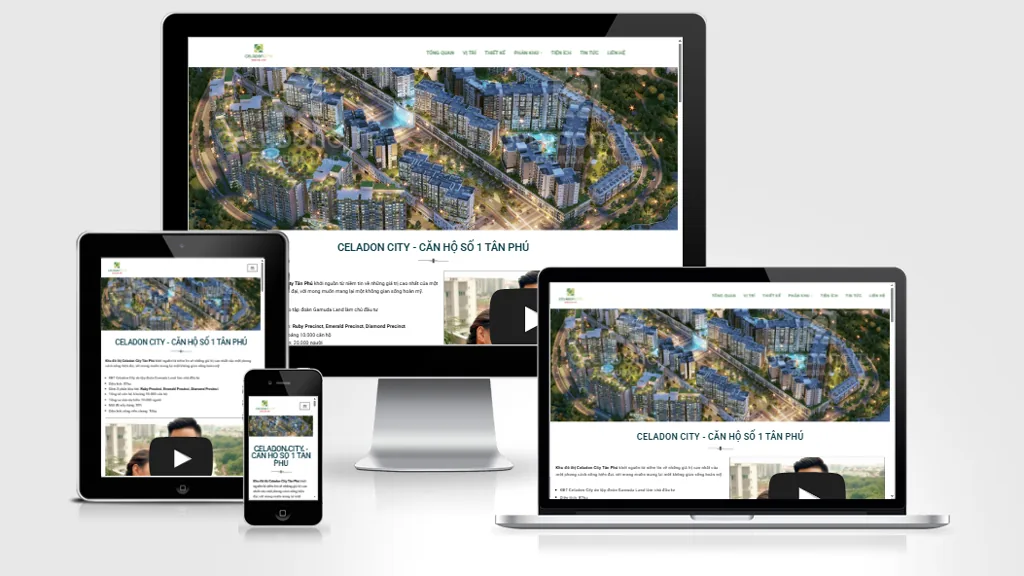 Ảnh chụp giao diện Website dự án bất động sản Celedon City