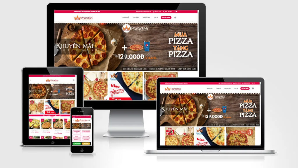 Ảnh chụp giao diện Website nhà hàng 02