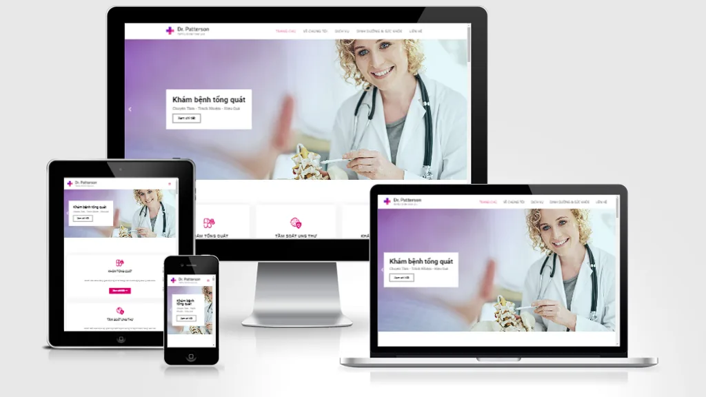 Ảnh chụp giao diện Website phòng khám