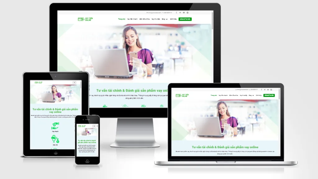Ảnh chụp giao diện Website tài chính cho vay tiền